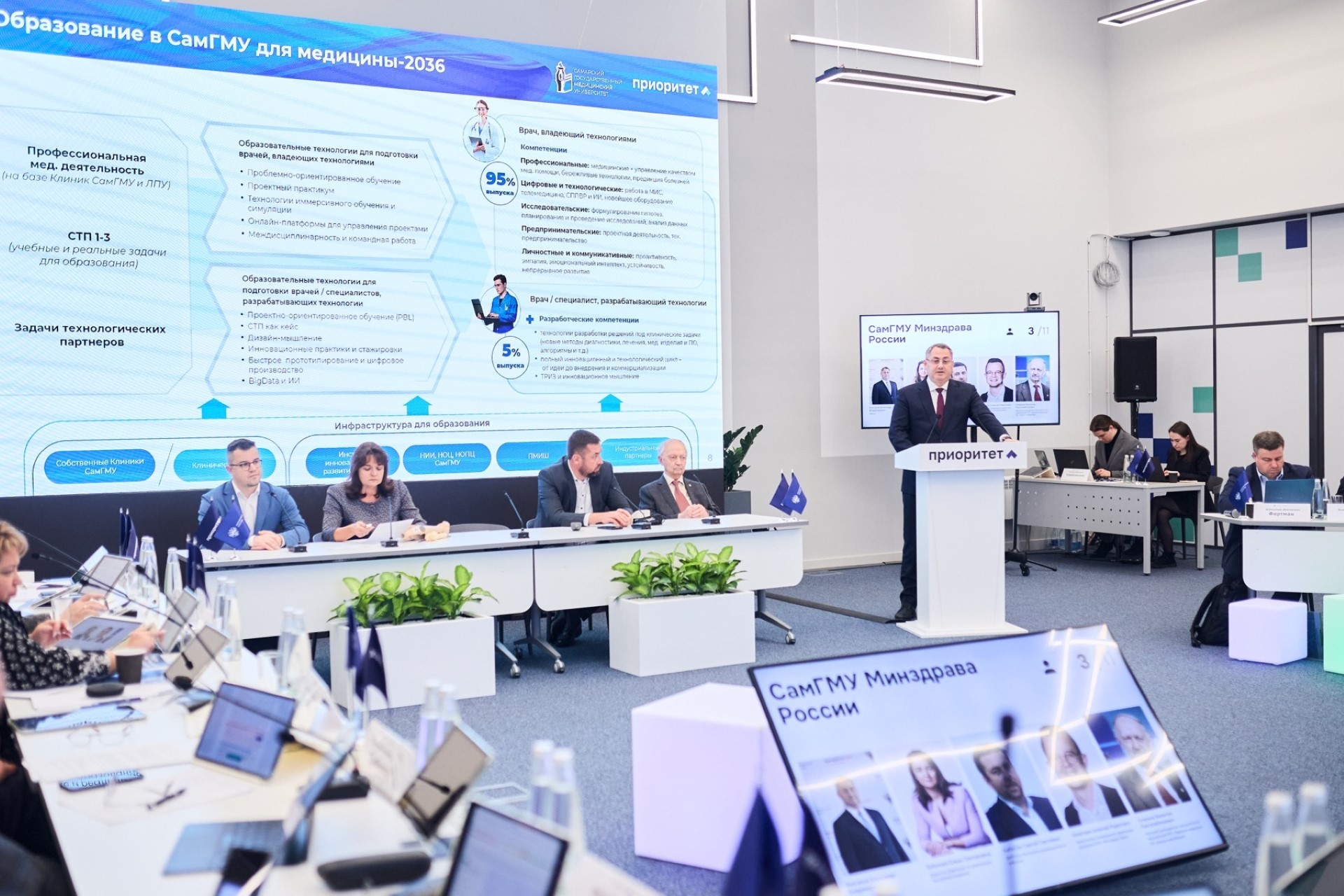 Директор ИИР СамГМУ Сергей Чаплыгин принял участие в защите итогов трансформации СамГМУ за 2025 год